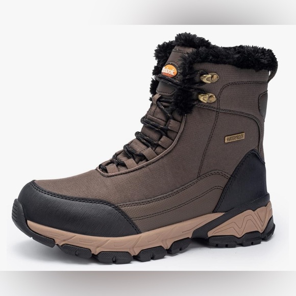 SHULOOK Men's Snow Boots Waterproof Boot Non-slip Outdoor Ankle High-top… - Picture 1 of 7